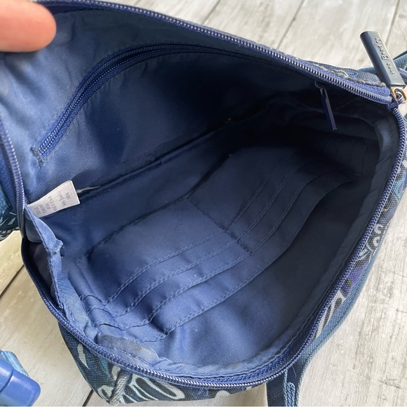 PREOWNED VERA BRADLEY BLUE FANNY PACK ADJUSTABLE ZIP AROUND - Picture 3 of 7